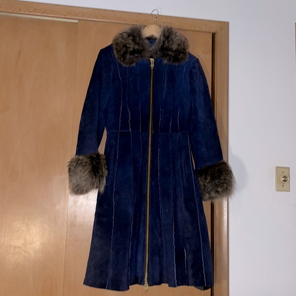 Rajac Leathers 70s blue suede jacket - Picture 2 of 4